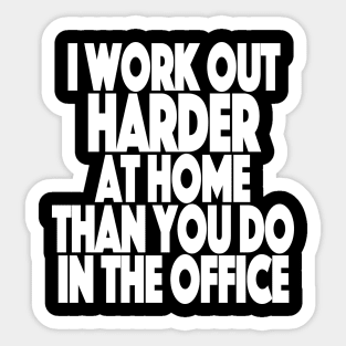 Working Out From Home Funny Workout At Home Sticker